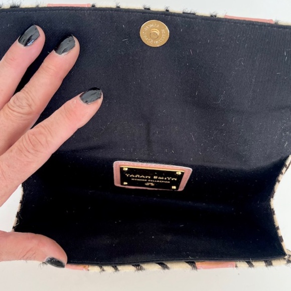 Vintage Tarah Smith Leather Zebra Print Clutch - Picture 4 of 4